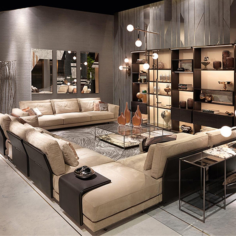 KF CASA Luxury Modular Sofa Set Fabric Lounge Suite for Villa Apartment Living Room Hall Sponge Filling Direct Manufacturers Detail Pic 0 6