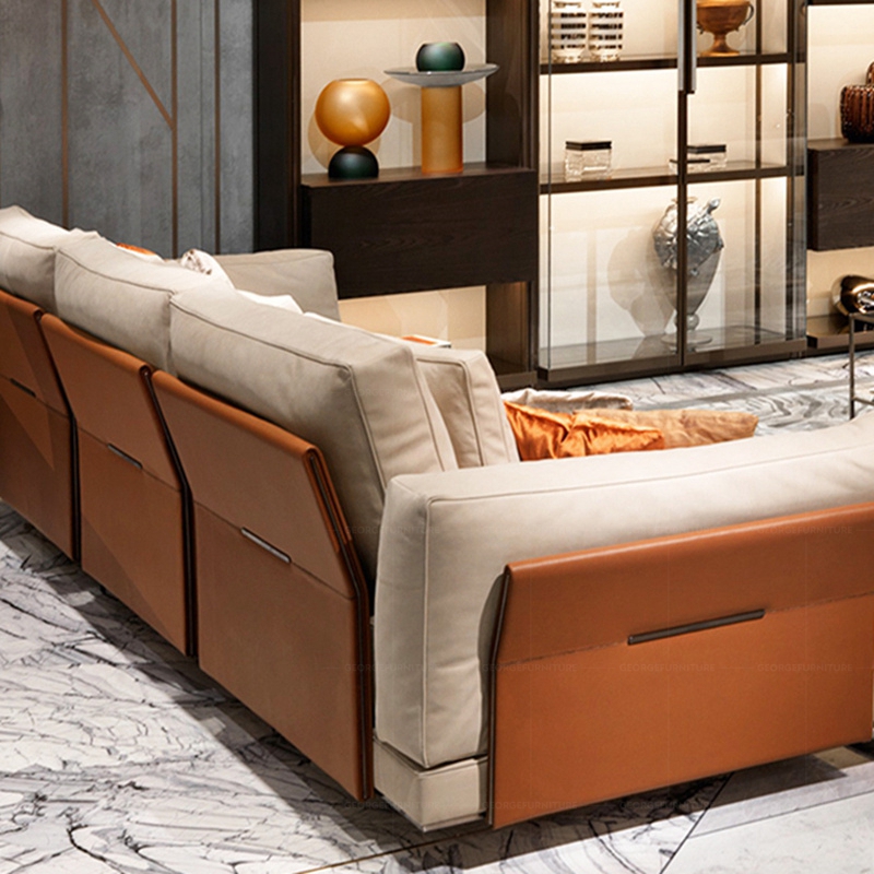 KF CASA Luxury Modular Sofa Set Fabric Lounge Suite for Villa Apartment Living Room Hall Sponge Filling Direct Manufacturers Detail Pic 1 6