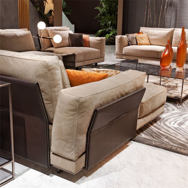 KF CASA Luxury Modular Sofa Set Fabric Lounge Suite for Villa Apartment Living Room Hall Sponge Filling Direct Manufacturers Detail Pic 3 6